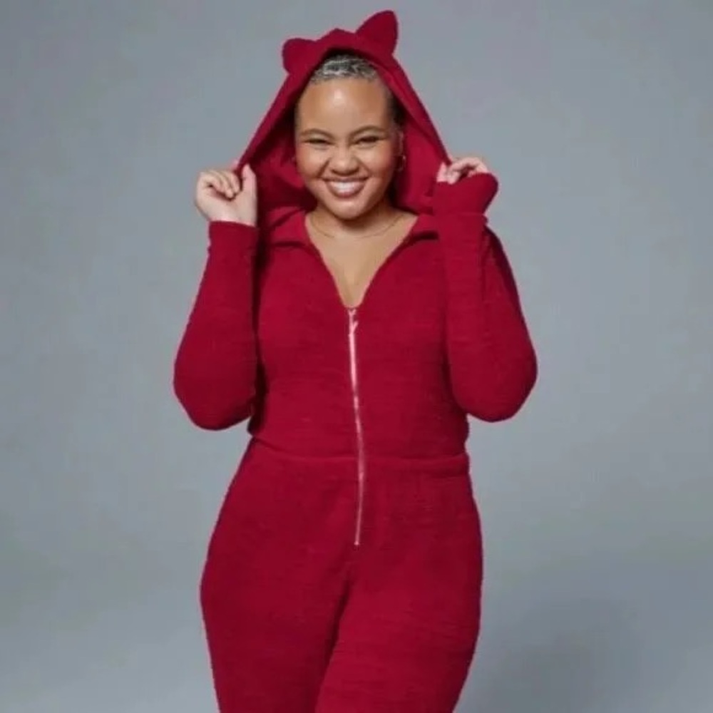 YITTY Red Hooded Jumpsuit